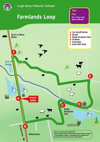 Lough Boora Farmland loop map