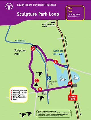 Lough Boora Sculpture loop map